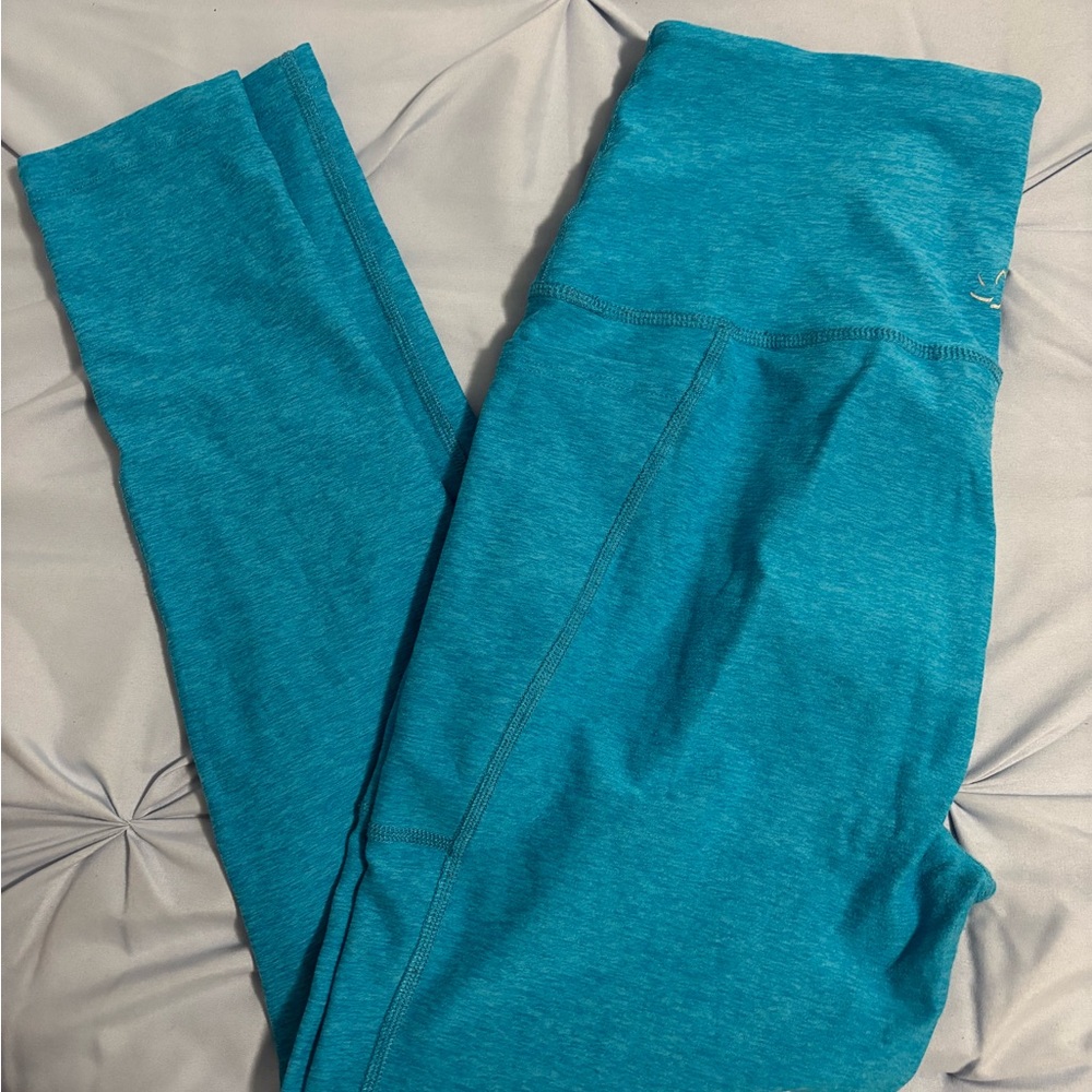 Beyond Yoga Spacedye Midi with Pockets Teal Leggings